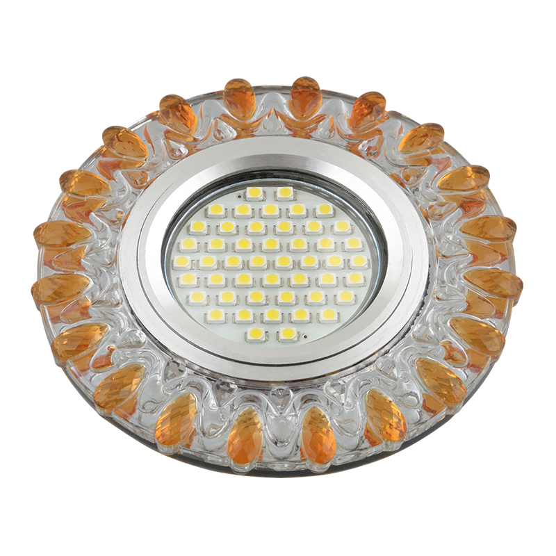DLS-L148 GU5.3 GLASSY/GOLD Светильник декоративный встраиваемый, серия Luciole. Без лампы, цоколь GU DLS-L148 GU5.3 GLASSY/GOLD Светильник декоративный встраиваемый, серия Luciole. Без лампы, цоколь GU
