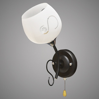 Бра XA1078B/1W BK+CR черный/хром 1х60 Е27