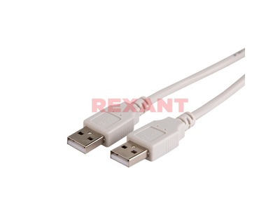 Шнур  USB-A (male) - USB-A (male)  1.8M  черный  REXANT